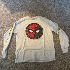 Gray Long Sleeve Spider-Man Shirt